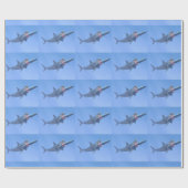 Megalodon, das einen Wal isst Geschenkpapier (Flach)