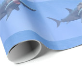 Megalodon, das einen Wal isst Geschenkpapier (Rolleneckpunkt)