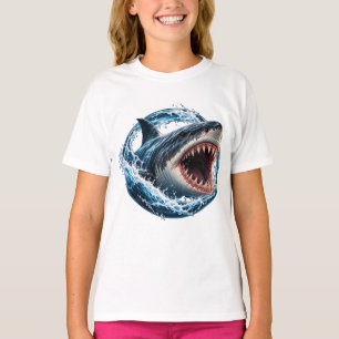 Megalodon-Hai-Angriff-T-Shirt T-Shirt
