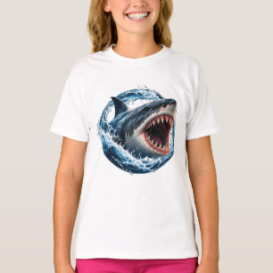 Megalodon-Hai-Angriff-T-Shirt T-Shirt