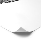 Megalodon-Hai und Taucher cooler Tintenstift zeich Poster (Ecke)