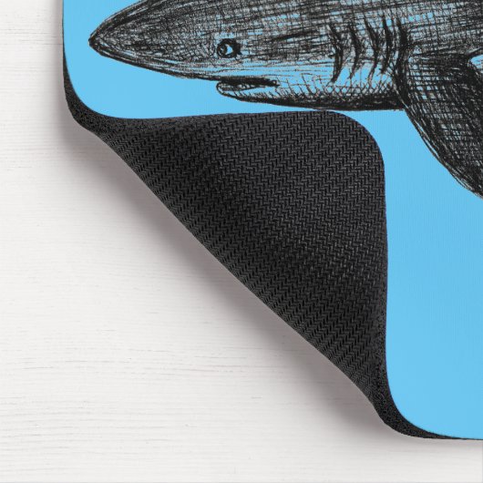 Megalodon Haifisch und coole Tinte der Taucher Mousepad (Ecke)