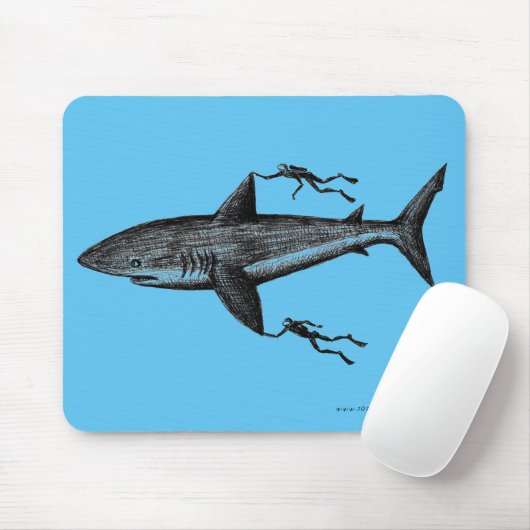 Megalodon Haifisch und coole Tinte der Taucher Mousepad (Mit Mouse)