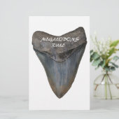 Megalodon Haifisch-Zahn Briefpapier (Stehend Vorderseite)