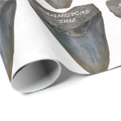 Megalodon Haifisch-Zahn Geschenkpapier (Rolleneckpunkt)