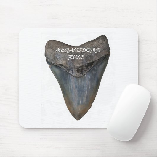 Megalodon Haifisch-Zahn Mousepad (Mit Mouse)
