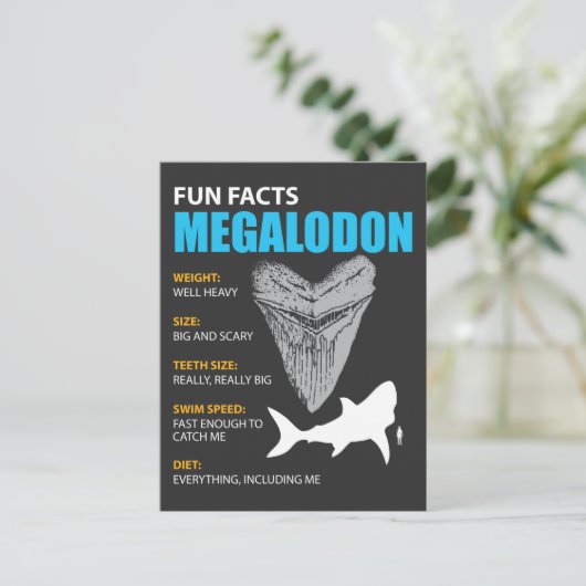 Megalodon-Hemd großartiges Geschenk für Haifanatik Postkarte (Stehend Vorderseite)