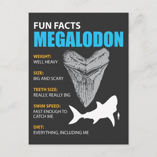 Megalodon-Hemd großartiges Geschenk für Haifanatik Postkarte (Vorderseite)
