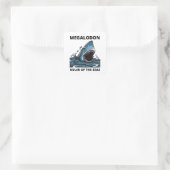 Megalodon Quadratischer Aufkleber (Tasche)