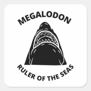 Megalodon Quadratischer Aufkleber