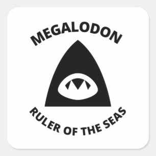 Megalodon Quadratischer Aufkleber