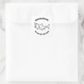Megalodon Quadratischer Aufkleber (Tasche)