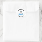 Megalodon Runder Aufkleber (Tasche)