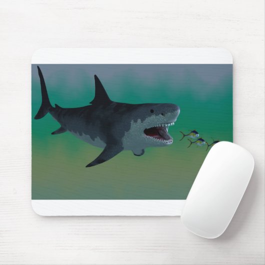 Megalodon-Shark-Attack-Mousepad Mousepad (Mit Mouse)