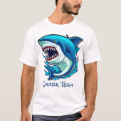 Megalodon Shark Cartoon T-Shirt (Vorderseite)
