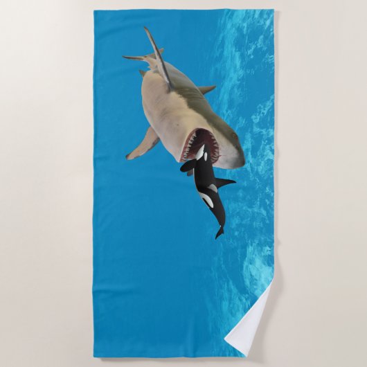 Megalodon Strandtuch (Vorderseite)