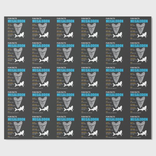 Megalodon T-Shirt großes Geschenk für Geschenkpapier (Flach)