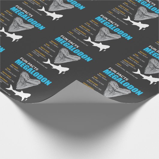 Megalodon T-Shirt großes Geschenk für Geschenkpapier (Ecke)