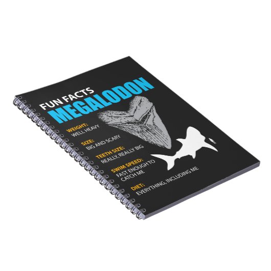 Megalodon T-Shirt großes Geschenk für Notizblock (Rechte Seite)