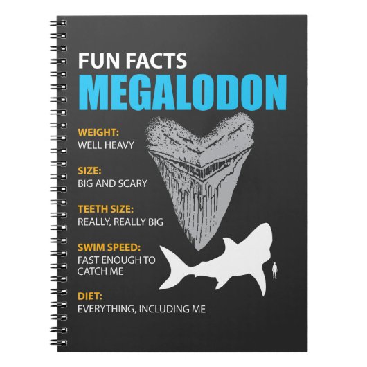 Megalodon T-Shirt großes Geschenk für Notizblock (Vorderseite)