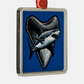Megalodon Tooth Ornament Aus Metall (Rechts)