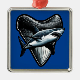 Megalodon Tooth Ornament Aus Metall