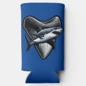 Megalodon Tooth Selters Dosenkühler (Rückseite)