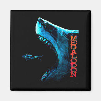 Megalodon Ur-Haifisch Rückenflosse Zähne Ozean Pr Magnet