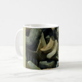Megalodon versteinerte Haifisch-Zahn-Tasse Kaffeetasse (Vorderseite Links)