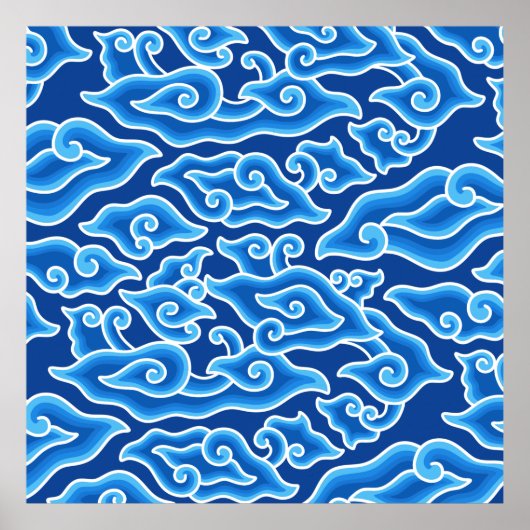 Megamendung-Batik-Muster megamendung Poster (Vorne)