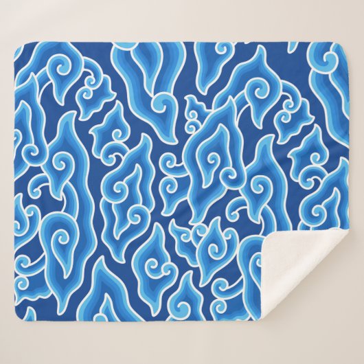 Megamendung-Batik-Muster megamendung Sherpadecke (Vorderseite (Horizontal))