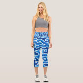 Megamendung-Batik-Muster-| Zazzle_Growshop. Capri Leggings (Vorderseite)