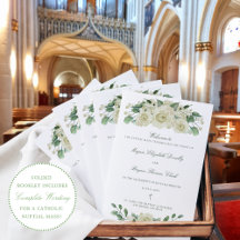 Megan Catholic Wedding Mass Zeremony Program