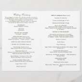 Megan Catholic Wedding Mass Zeremony Program (Rückseite)