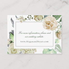 Megan Elegant Floral Wedding Website Begleitkarte