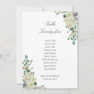 Megan Elegant Wedding Table Seating Chart Card Kar