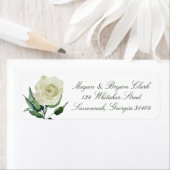 Megan Floral Calligrafy Wedding Rücksendeadresse (Insitu)