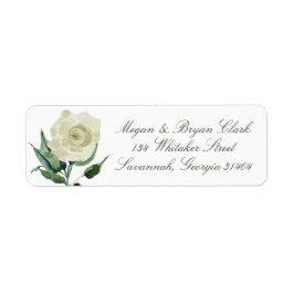 Megan Floral Calligrafy Wedding Rücksendeadresse