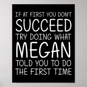 Megan Gift Name Personalisiert Geburtstag Funny Ch Poster