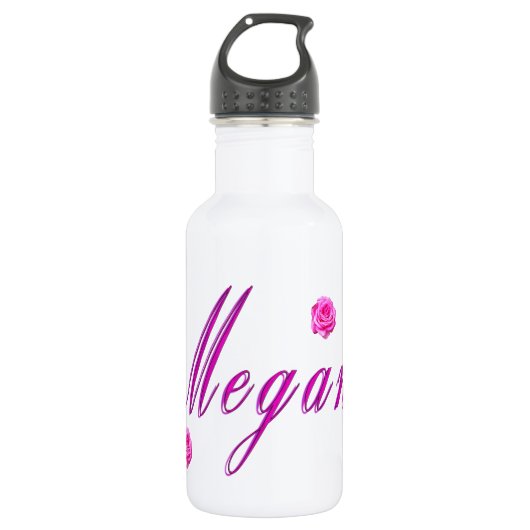 Megan Girl Name Logo, Trinkflasche (Vorderseite)