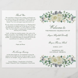 Megan Greenerity Folded Wedding Zeremony Program