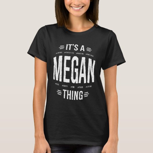 Megan Personalisiert Name Birthday Gift T-Shirt (Vorderseite)