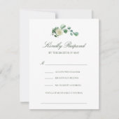 Megan Simple Elegant Song Request Wedding RSVP (Vorderseite)