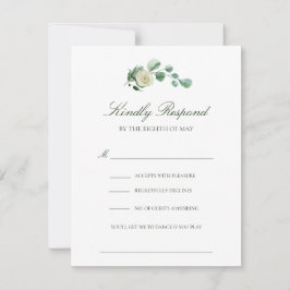 Megan Simple Elegant Song Request Wedding RSVP Karte
