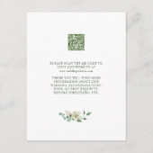 Megan Simple Greenerity Hochzeitsempfehlung Begleitkarte (Rückseite)