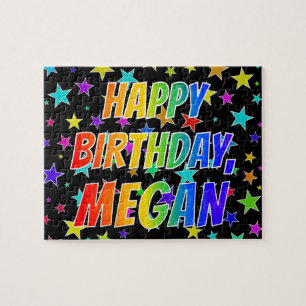 "MEGAN" Vorname, Spaß "GLÜCKLICHER BIRTHTAG" Puzzle