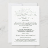 Megan Wedding Willkommensbrief und Reiseroute (Rückseite)