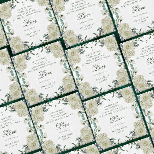 Megan White Floral Christliche Hochzeitsgunst Magn Magnet