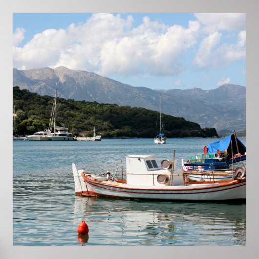 Meganissi, griechischer Platz Poster (Vorne)