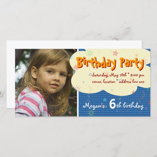 Megan's Geburtstagsparty-Foto (Vorne/Hinten)